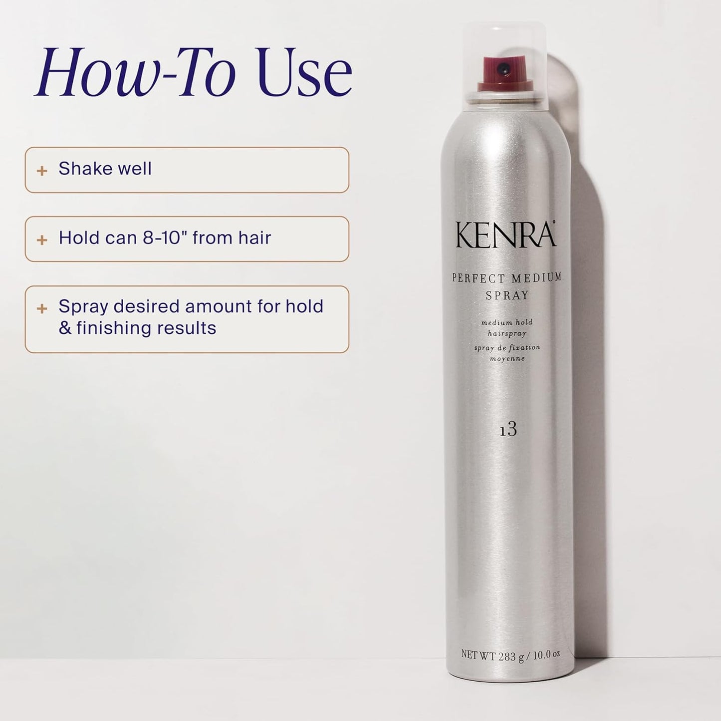Kenra Professional Perfect Medium Spray 13 - Medium Hold Hair Spray for All Hair Types | Fast-Drying & High Shine Finish