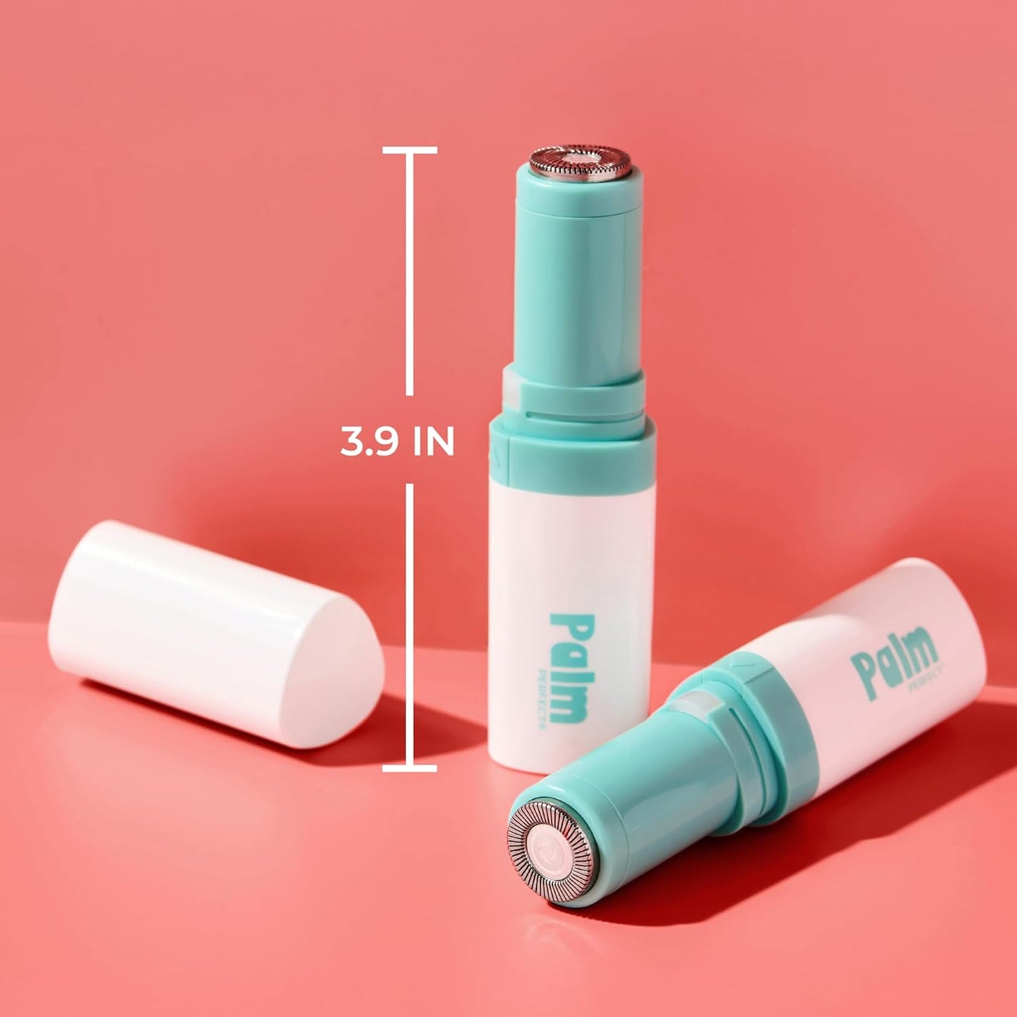 PalmPerfect Facial Hair Remover for Women - Portable Lipstick-Sized Shaver with LED Light | Painless Dual-Track Blade for Upper Lip, Cheeks, Forehead