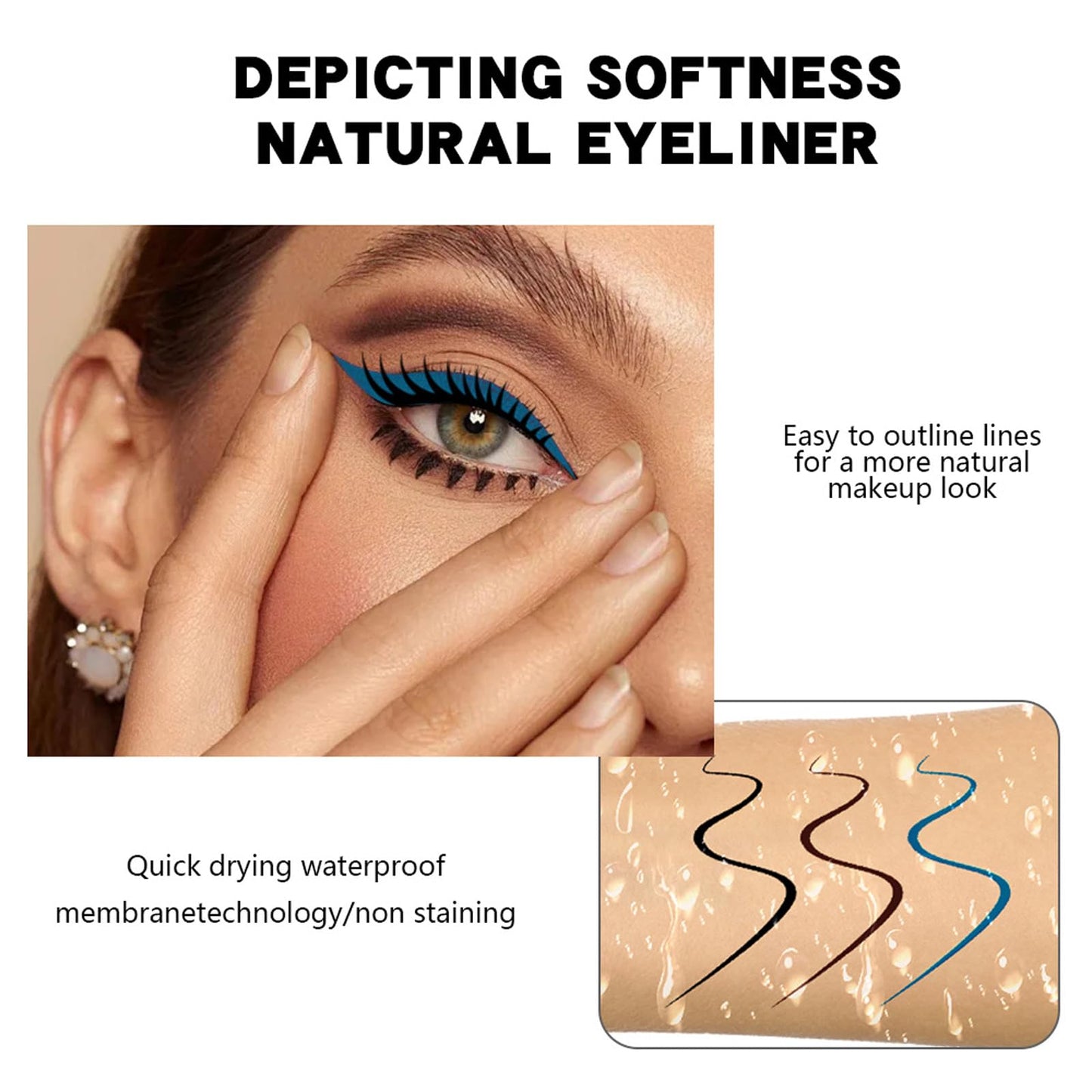 COOL STORY Black Liquid Eyeliner Pencil Eye Liner Pen – Waterproof & Smudge Resistant Long Lasting Makeup
