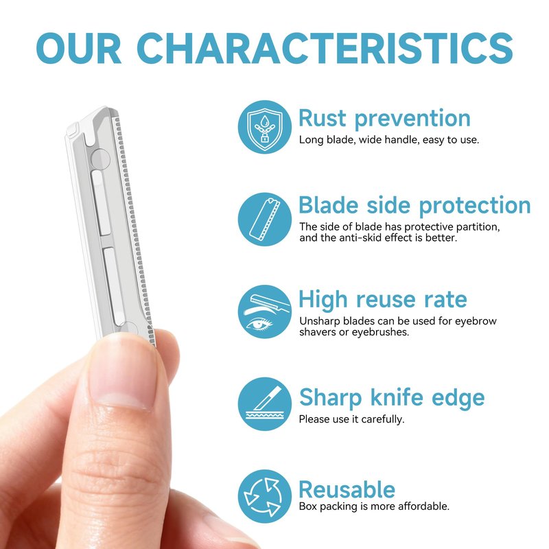 18-Pack Replacement Blades for Women's Eyebrow Razor