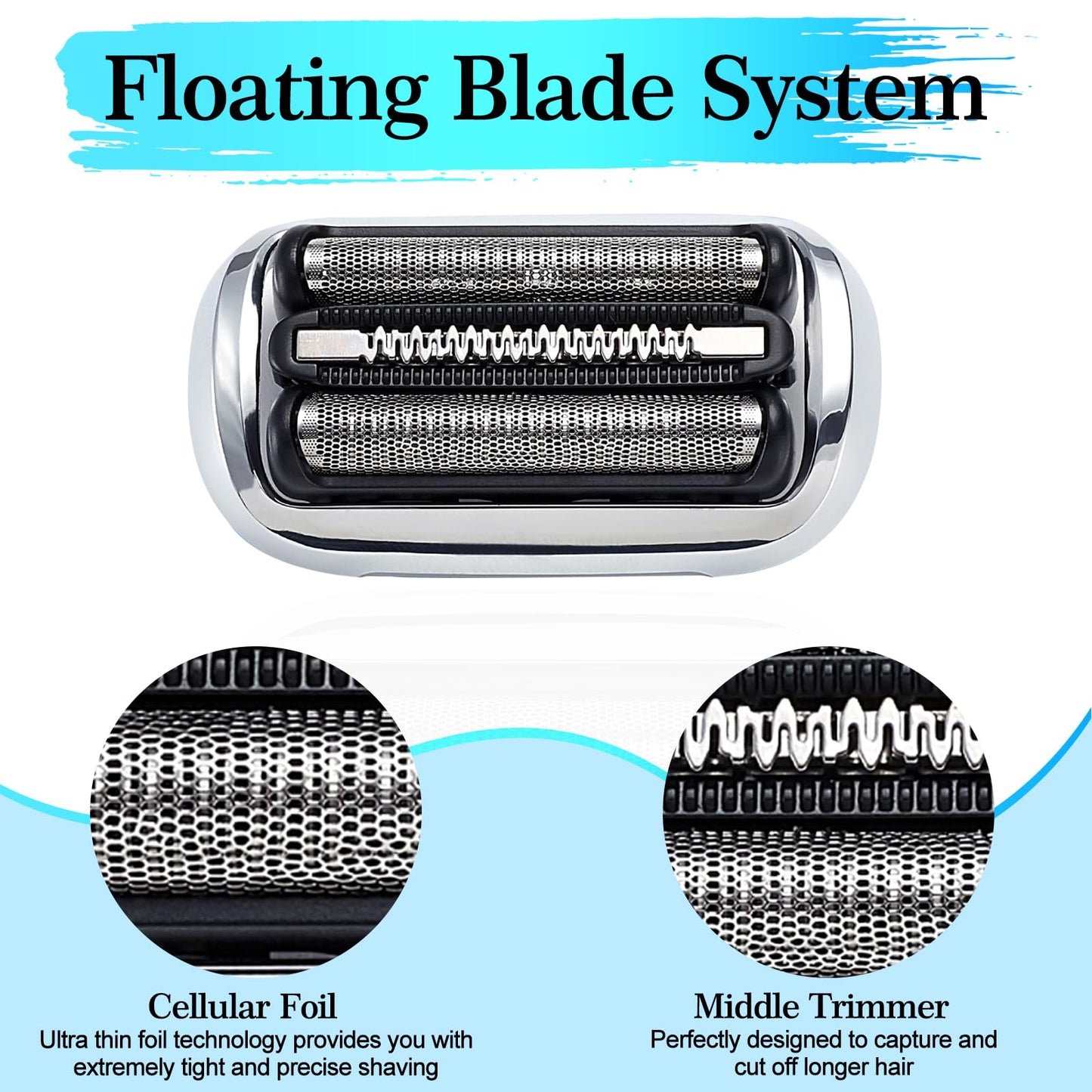 73S Series 7 Electric Shaver Replacement Head Compatible, 73S Replacement Electric Shaver Heads for Men Razor Shaving Blades Fit for Series 7 5764 7020s 7025s 7085cc 7027cs 7071cc
