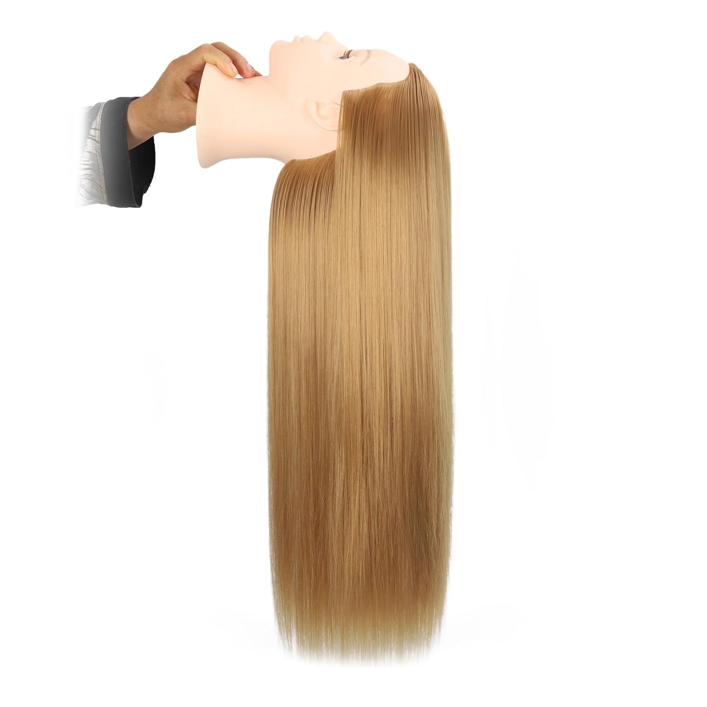 Headdoll 26"-28" Hair Styling Mannequin Head - Cosmetology Training Doll with Long Fiber Hair | Free Table Stand Included