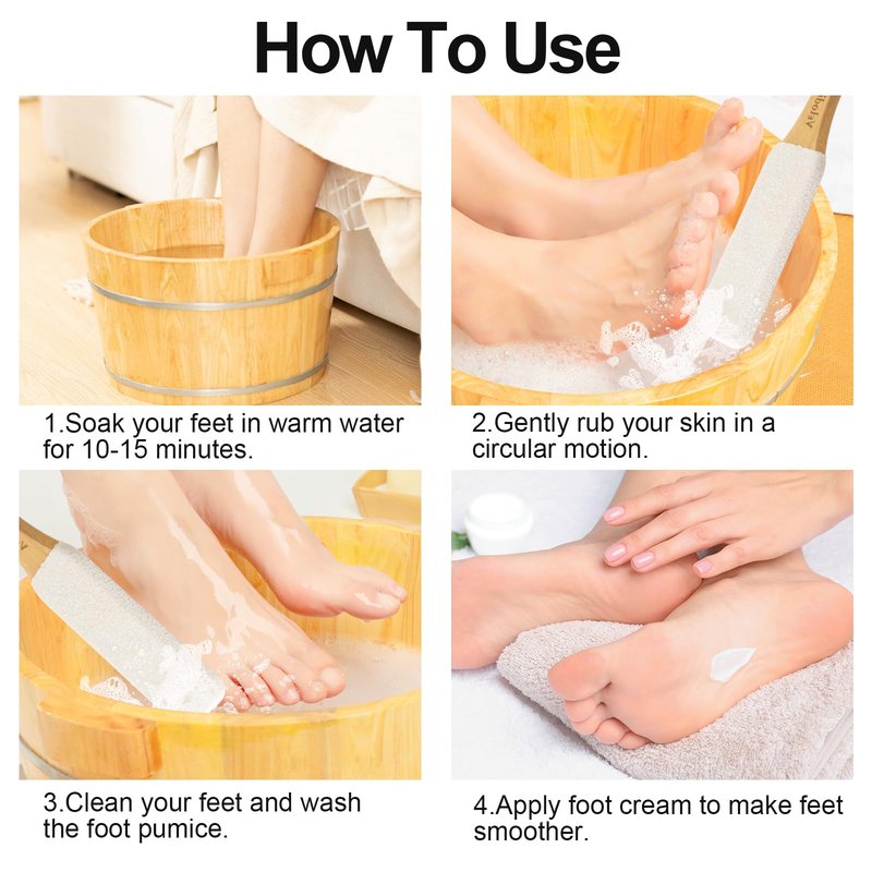 Foot File Foot Scrubber Pedicure, Pumice Stone for Feet, 2 Pack Professional Foot Scrubber Remove Cracked Heels,Dead Skin,Corn,Scraper File Foot Care Foot Rasp Massage Brush Tools Kit for Men/Women