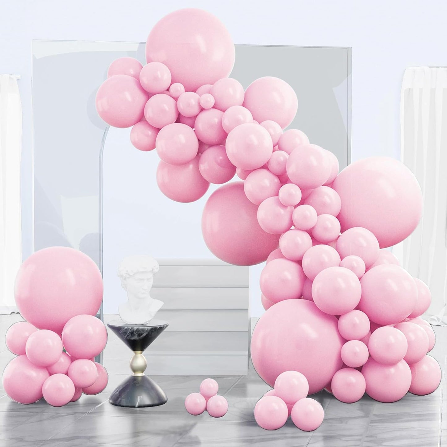Black Balloon Arch Kit - 140 Pcs in 5-18 Inch Sizes for Baby Showers, Birthdays & Anniversaries | Elegant Black Decor