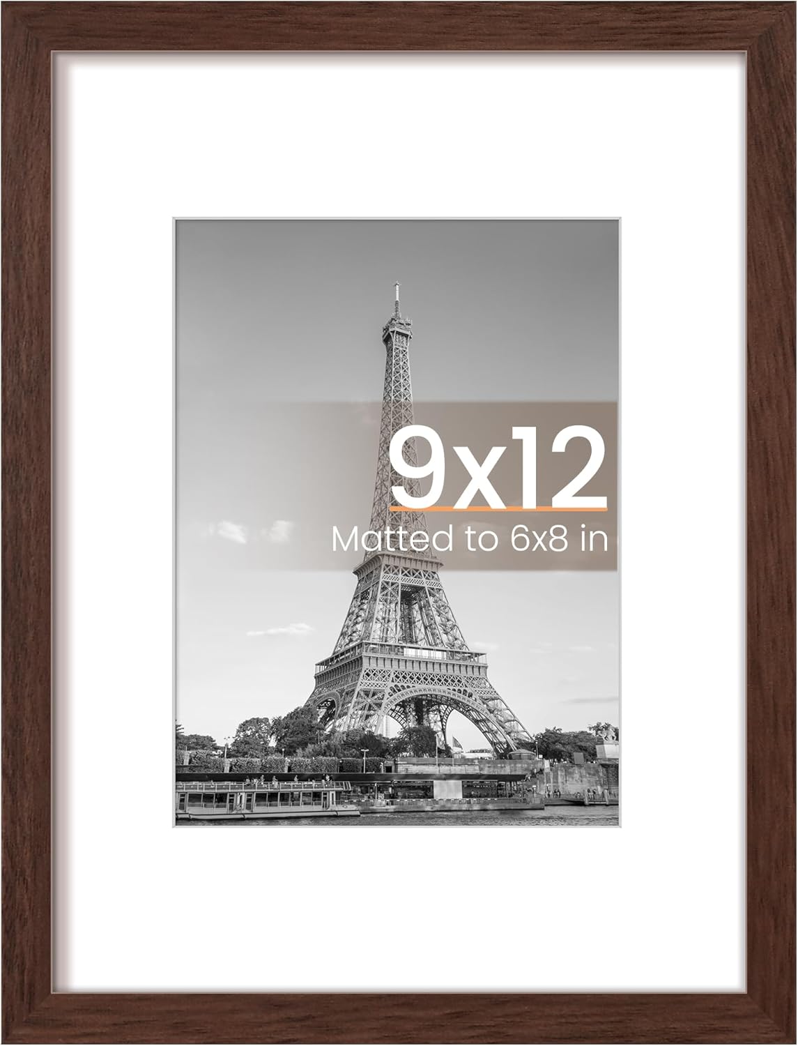 Upsimples 11x14 Picture Frame - Display 8x10 Photos with Mat or 11x14 Without Mat | Black Wall Hanging Frame
