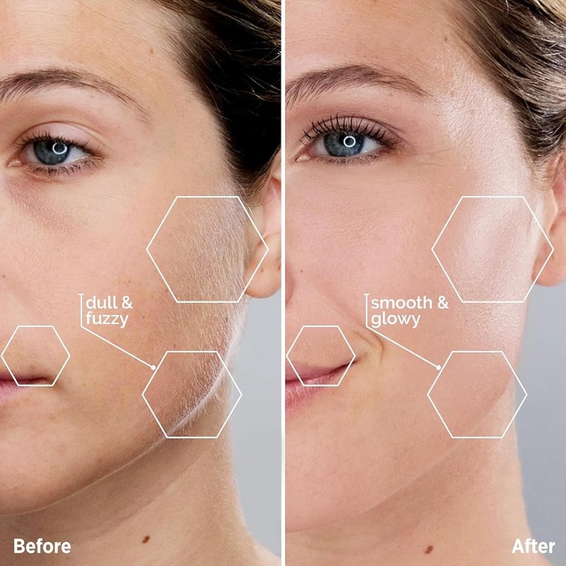 Facial Hair Removal for Women: Electric Face Razor with LED Light - Painless & Instant Results Mini Shaver for Travel & Home Use
