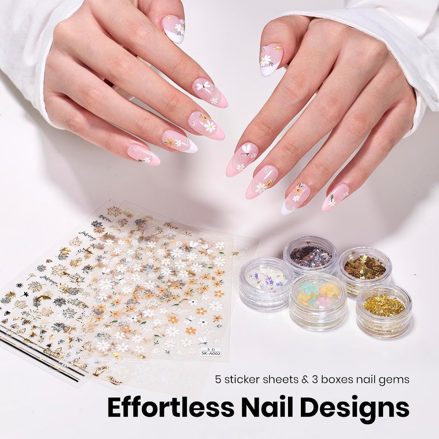 Beetles Nail Art Kit - 510pcs Gel Nail Tips & Brushes Set | Includes Rhinestones, Nail Stand & Cuticle Trimmer for Beginners
