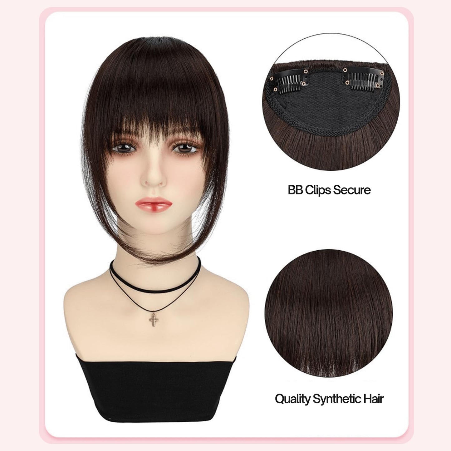VAVANGA French Clip in Bangs, Ash Blonde Long Wispy Bangs Hair Clip with Temple Full Fringe Curtain Bangs Hair Clip Hair Piece Thick Fake Bangs Clip in Hair Extensions for Women(#24-Ash Blonde)