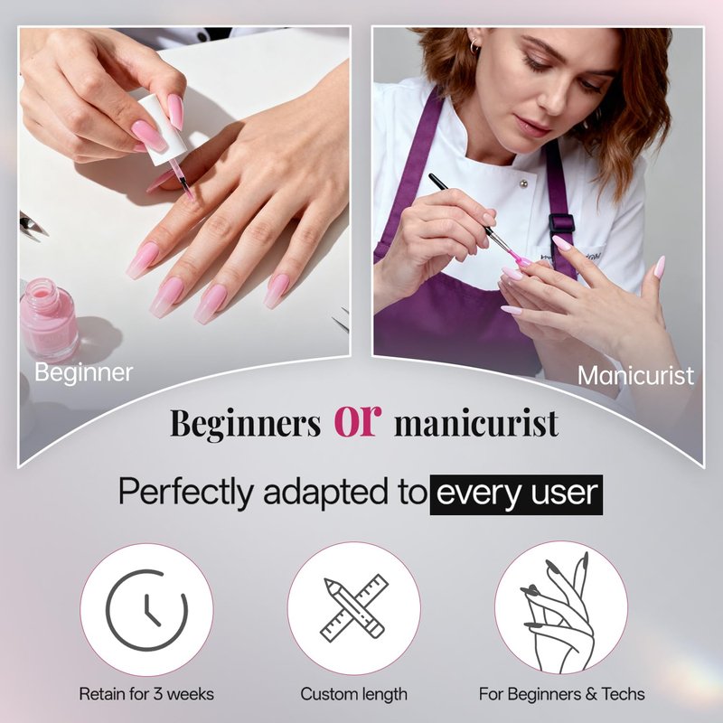 krofaue 500PCS Clear False Nails Tips - Half Cover Lady French Style Acrylic Artificial Tip Manicure with Box of 10 Sizes for Nail Tips Art Salons and Home DIY