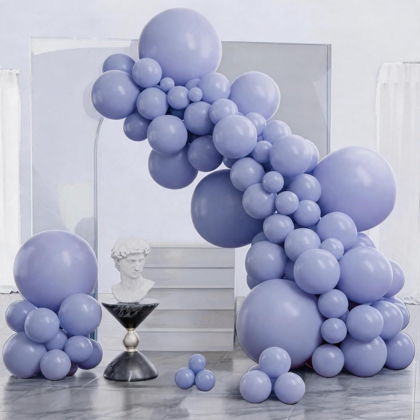 Black Balloon Arch Kit - 140 Pcs in 5-18 Inch Sizes for Baby Showers, Birthdays & Anniversaries | Elegant Black Decor