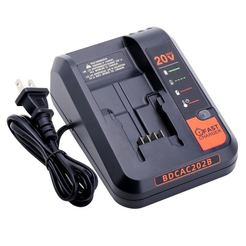 BDCAC202B 2.0A Charger Compatible with Black & Decker 12V MAX and 20V Battery LBXR20 LBXR2020 LBX4020 LBX20 LBD1520S, Compatible with Black and Decker 20V MAX Lithium Battery Charger Replacement