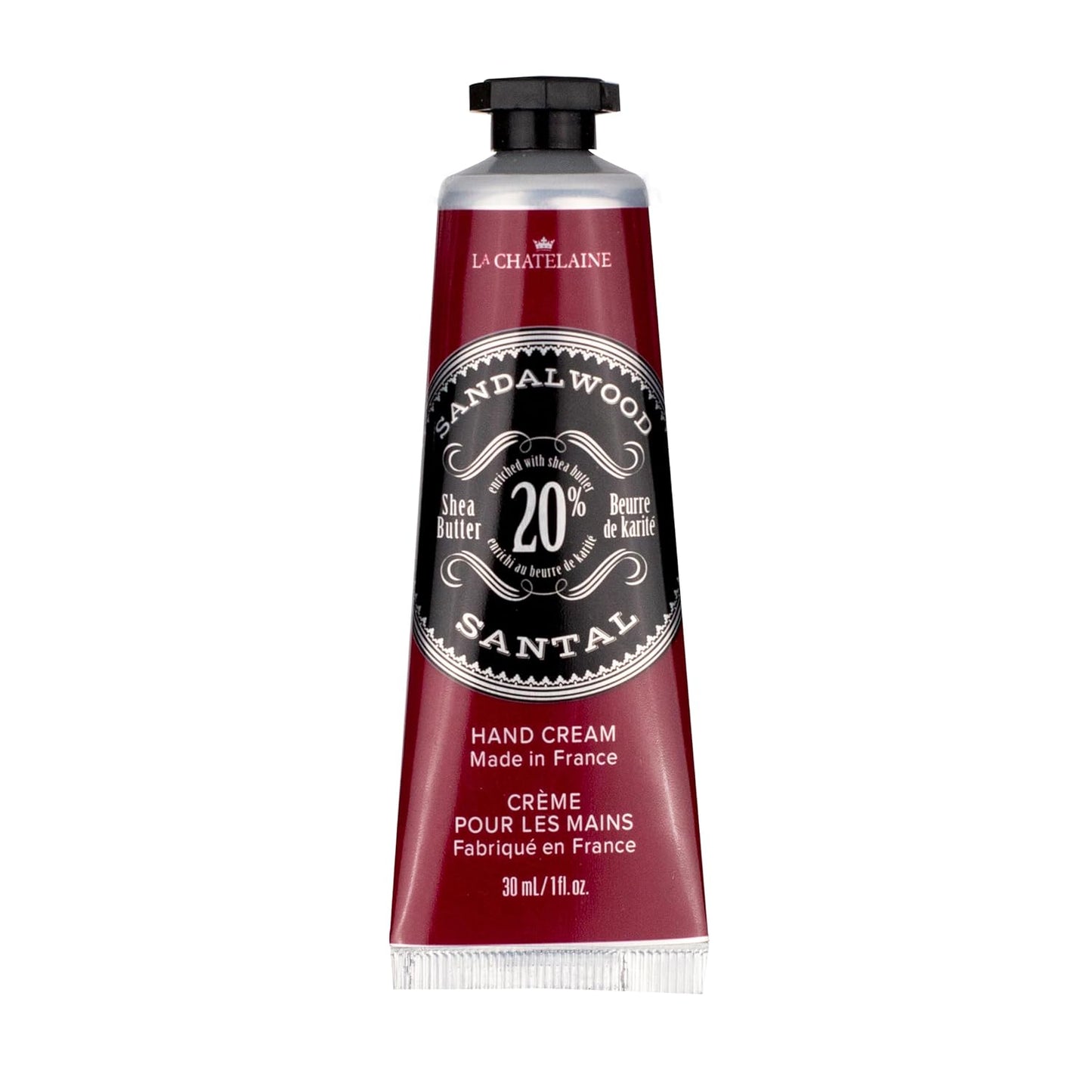 La Chatelaine Shea Butter Hand Cream - Organic Argan Oil, Moisturizing & Nourishing | Travel Size 1 oz/30ml - Amber Cashmere