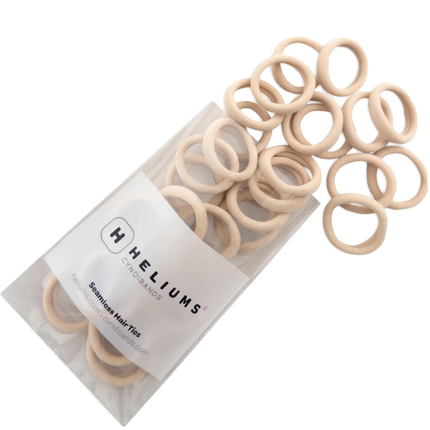 Soft Hair Ties for Kids & Pets - Sandy Blonde Mini Nylon - 1 Inch No-Damage Ponytail Holders | 30 Count