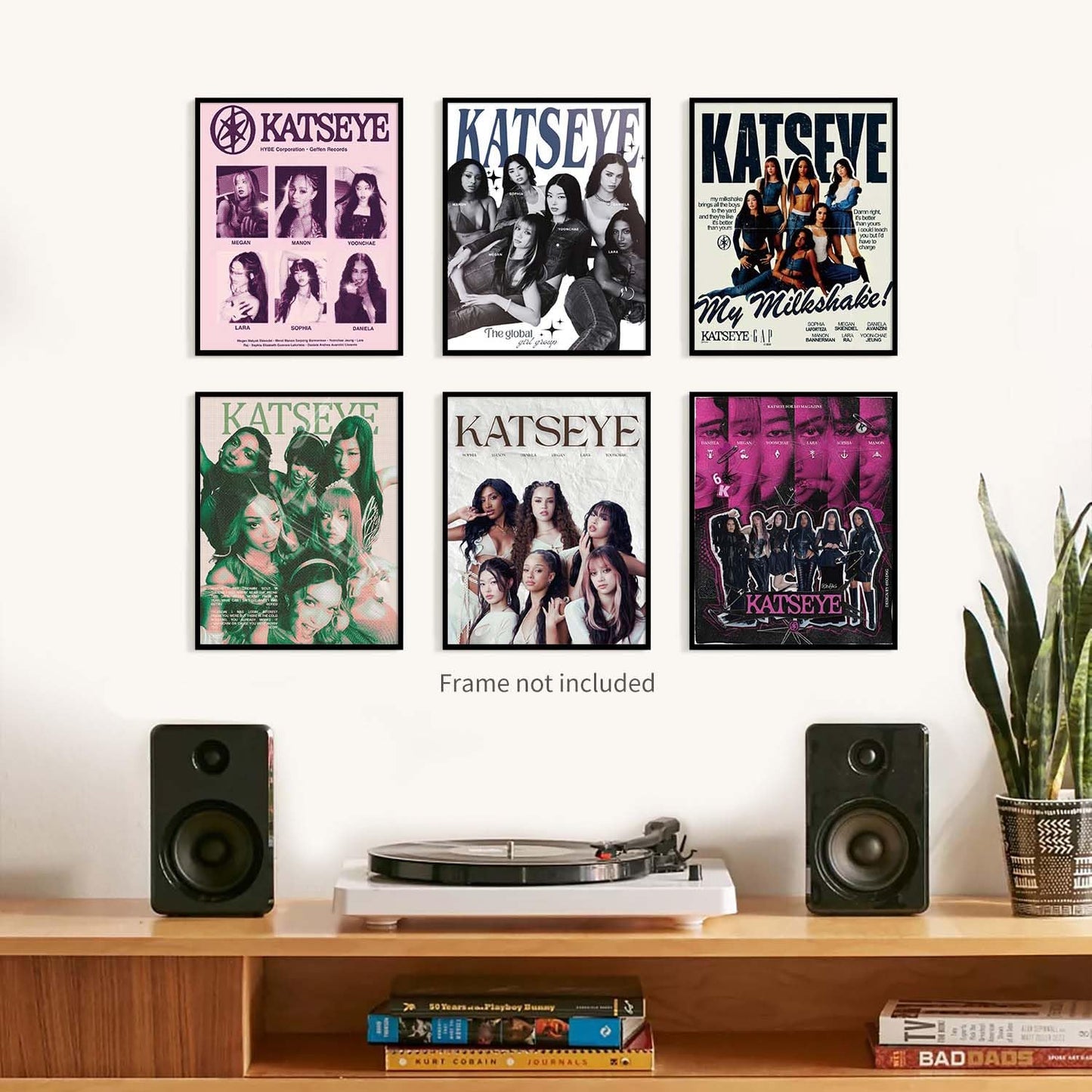 TUOCYERD Katseye Merch Poster Set of 6 Katseye Birthday Decorations for Room Aesthetic Music Wall Art for Teens Room Decor Gifts (8x10 Inch Unframed)