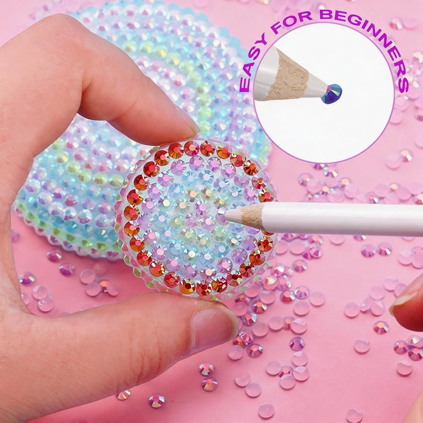 Ayzololo 42 Colors Resin Jelly Rhinestones for Bedazzling, 3mm 32000Pcs Flatback Gems Bedazzler Kit, Tweezer & Pickup Pen for Nail Art, DIY Crafts, Phone Cases