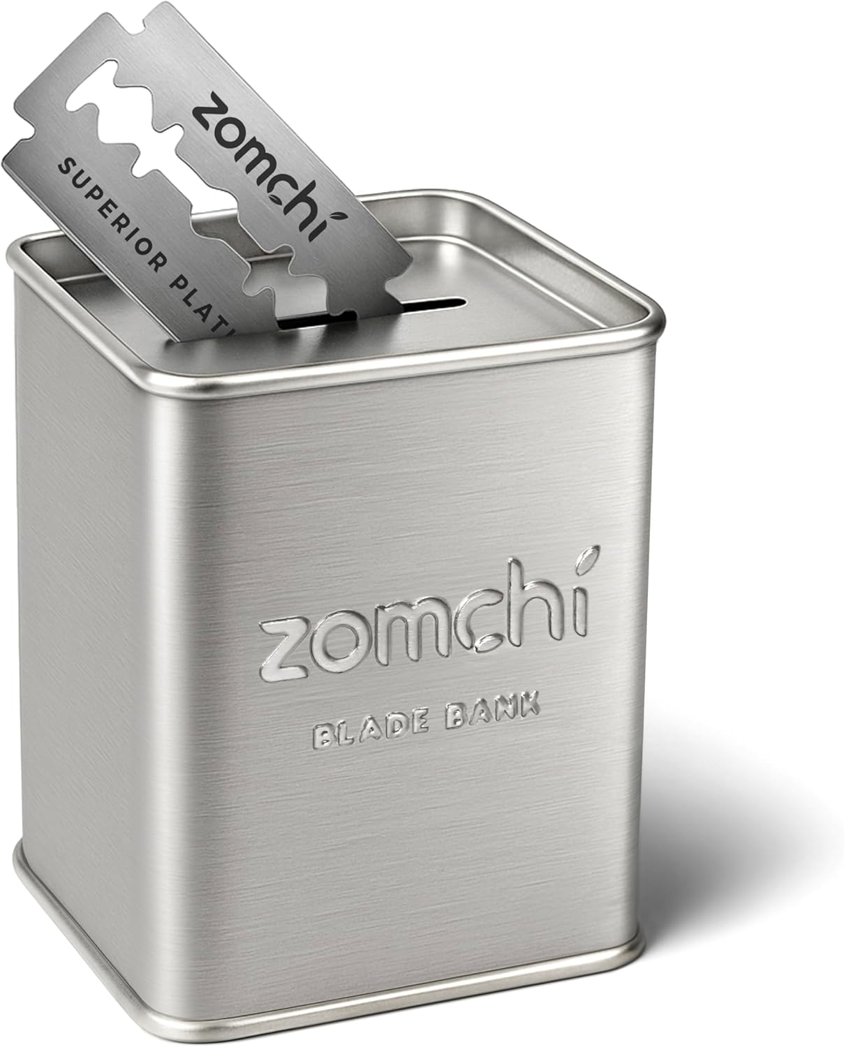 Zomchi Razor Blade Bank - Double Edge Safety Razor Blade Disposal Case | Black Storage Solution