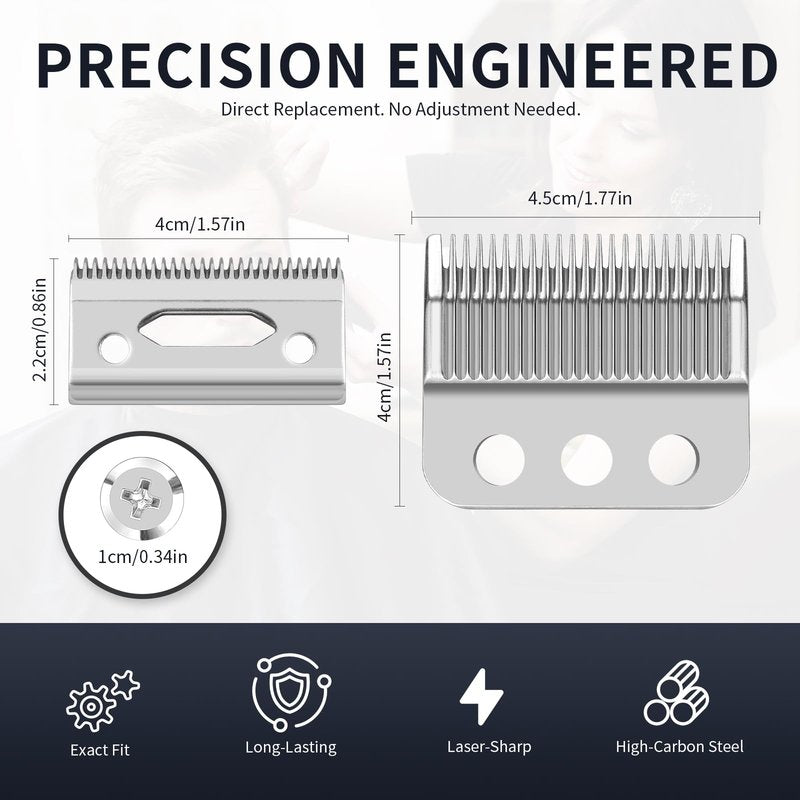 Professional 3 Hole Standard Clipper Replacement Blade Compatible with Wahl Designer, Senior, Cordless Designer, and Pilot clippers (1 Pack)