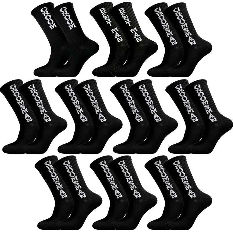 Stcylzfu 10 Pcs Groomsmen Gifts Funny Socks for Wedding Gifts Best Man from Groom