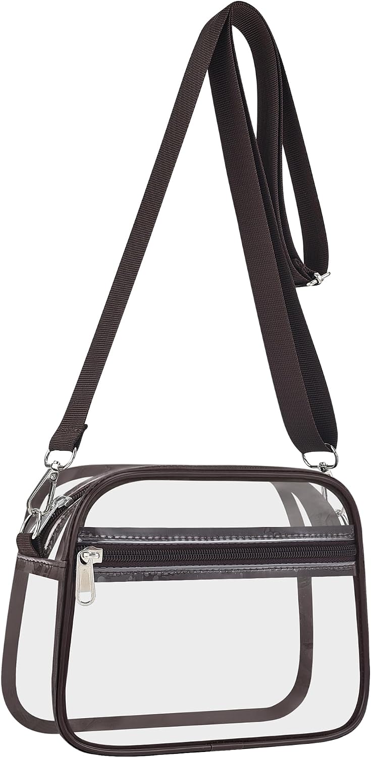 Clear Stadium Bag - Transparent Sports Fan Handbag with Adjustable Strap | Perfect for Concerts & Festivals