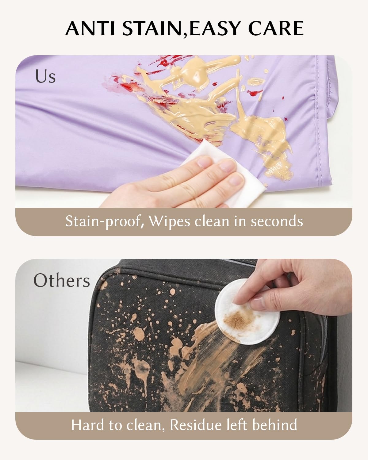 EACHY Hanging Toiletry Bag with Buckle Closure, Ultra-Lightweight Travel Essentials, Waterproof Toiletry Bag for Women Men, Portable Makeup Organizer with Matte TPU Pockets and Hanging Hook
