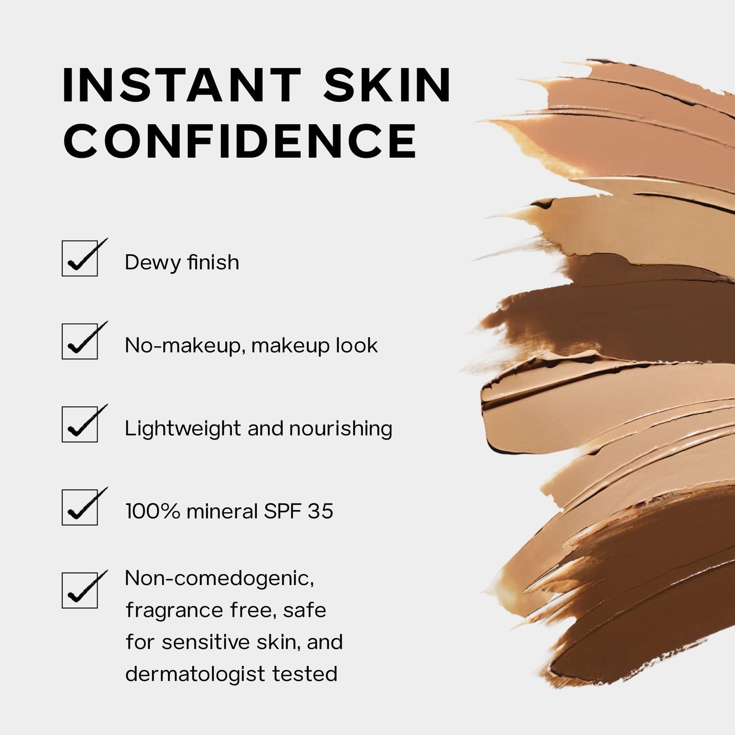 Saie Slip Tint Tinted Moisturizer with SPF 35 - Light Coverage, Glowy Skin Tint & Mineral Sunscreen for Face with Hydrating Hyaluronic Acid - Summer Makeup Essential - Shade One (1.35 oz)