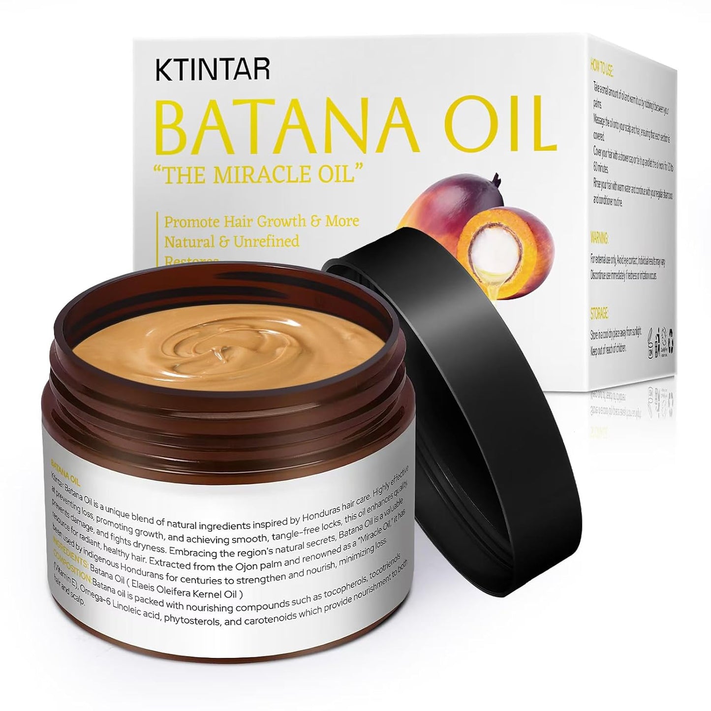 Raw Batana Oil for Hair Growth - 100% Natural & Organic, Prevents Hair Loss | 5.07 Fl Oz