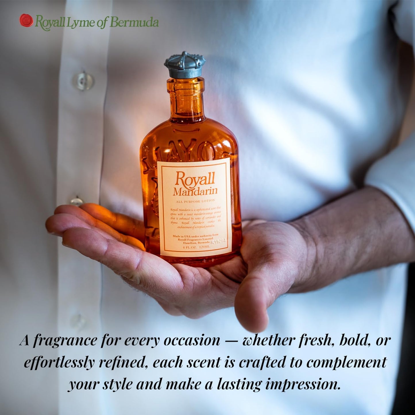 Royall Fragrances Mandarin of Bermuda All Purpose Lotion for Men, 2.0 Ounce