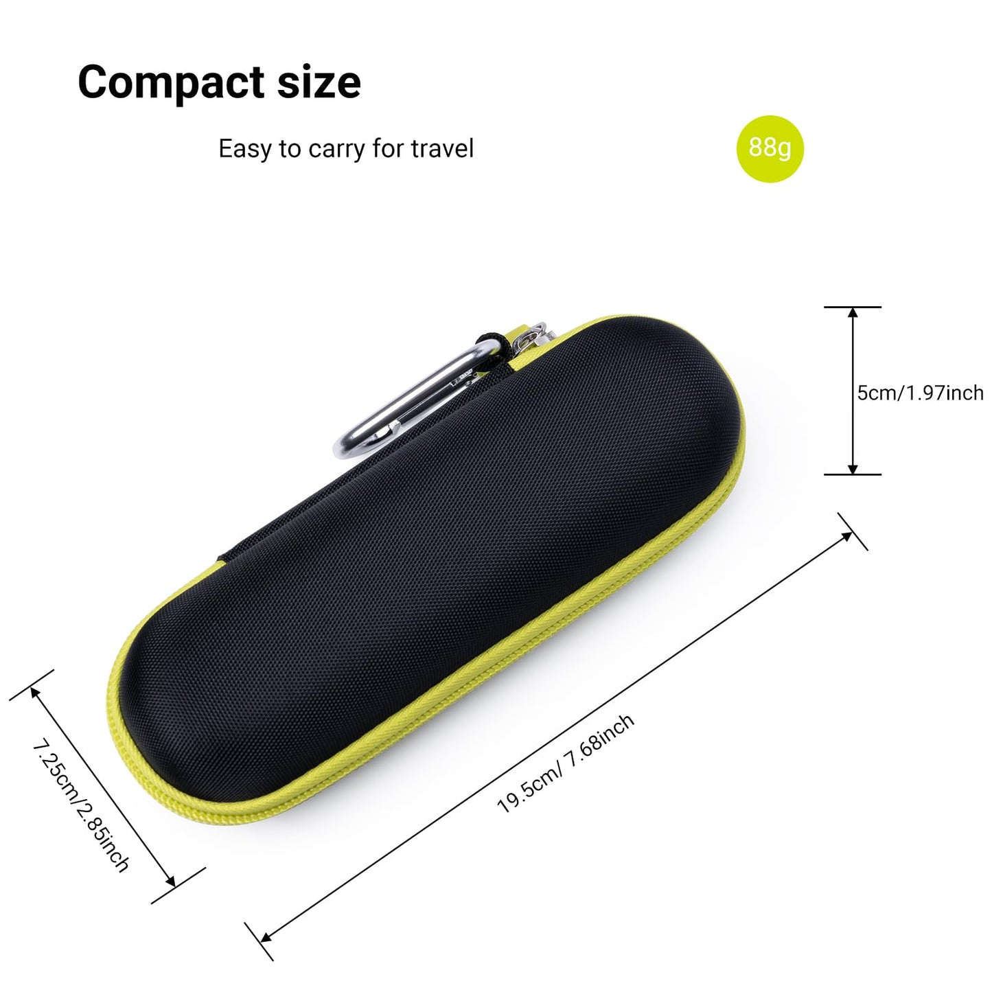 Travel Case for Philips OneBlade 360/Pro/Intimate Series - Hard EVA Storage Case for Electric Shaver, Beard Trimmer & Body Groomer with Accessories Organizer, Black&Green