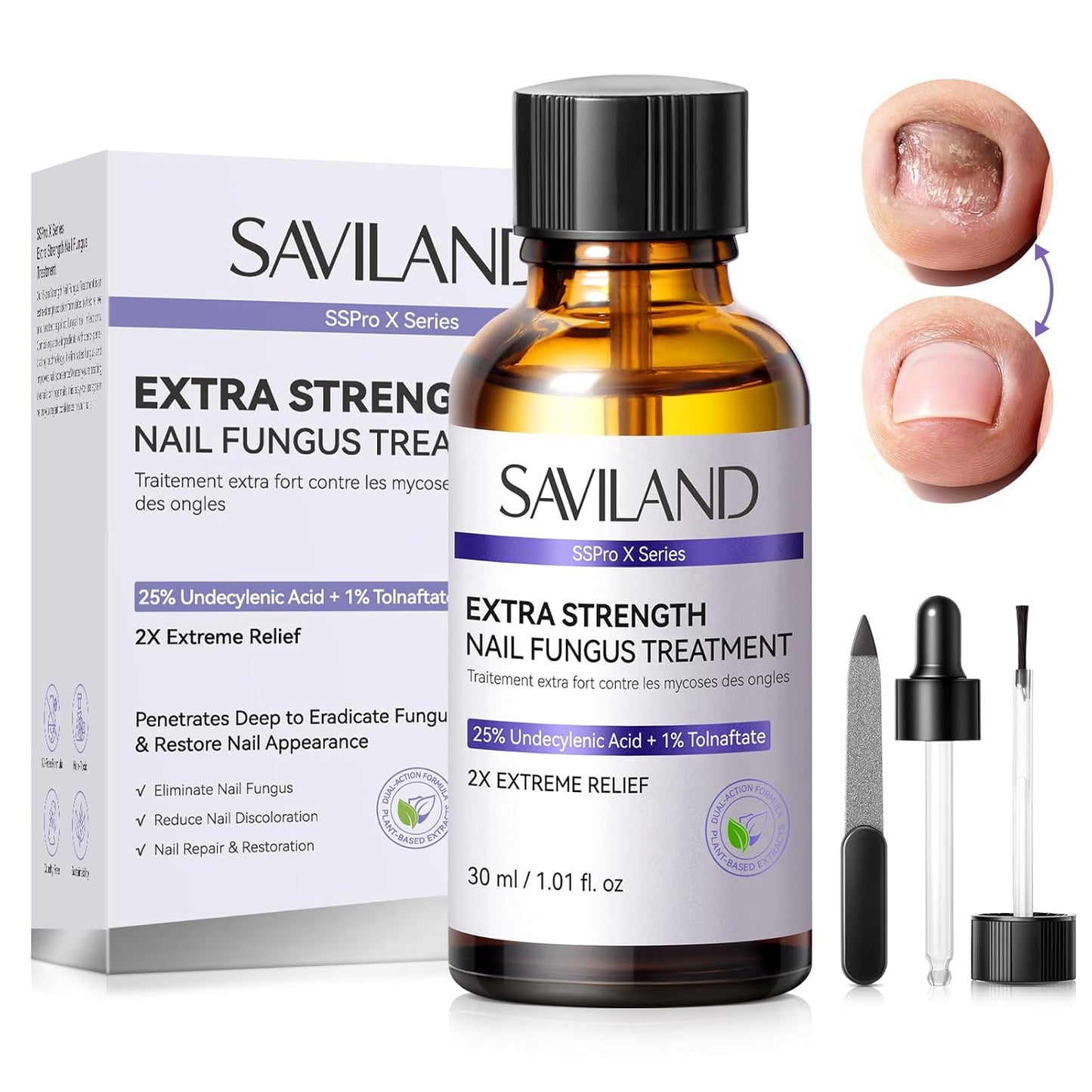 Toenail Fungus Treatment - Extra Strength 2X Nail Repair Solution | FSA-HSA Approved, 1 fl oz