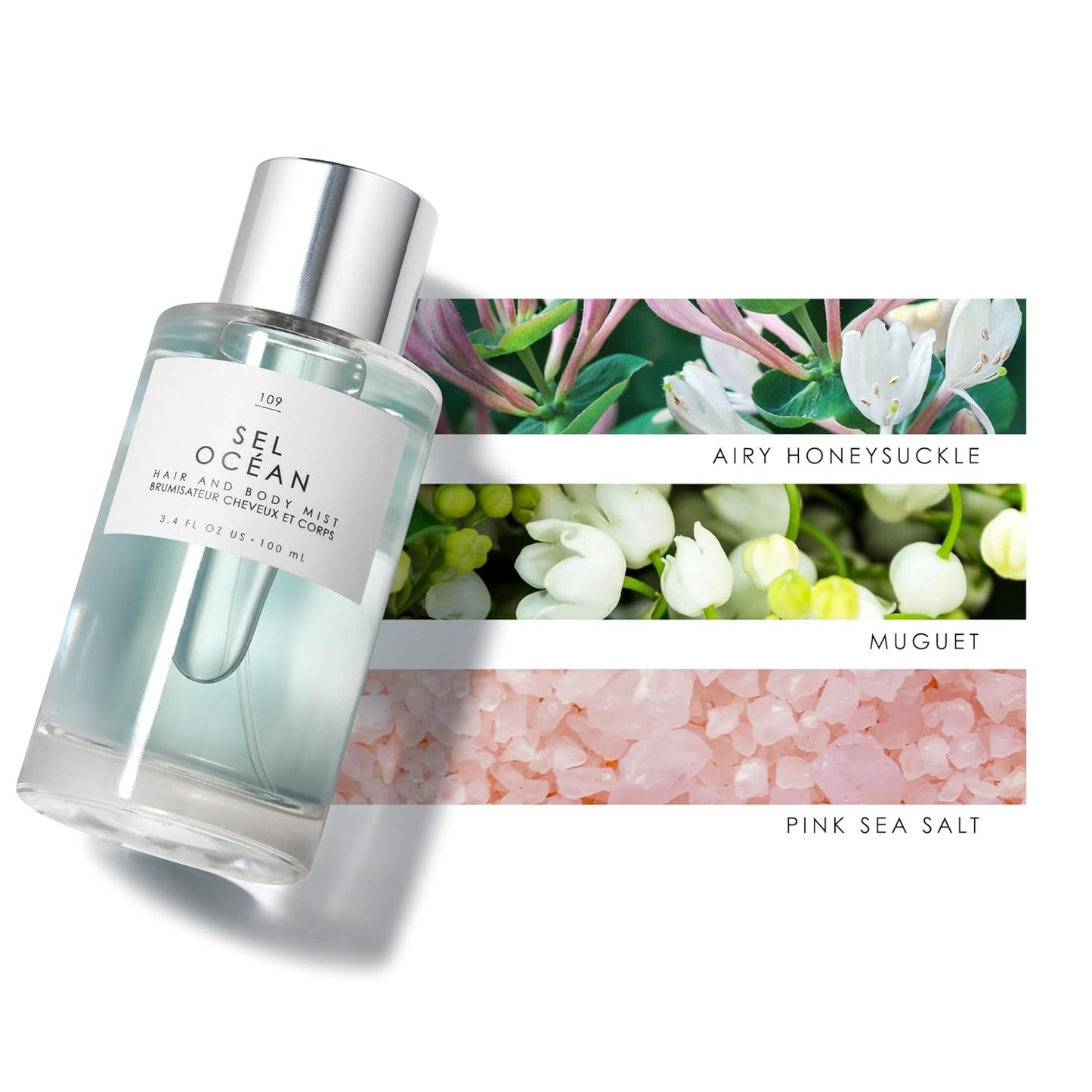 Le Monde Gourmand Hair & Body Perfume Mist - Honeysuckle & Muguet Fragrance | 3.4oz (100ml)