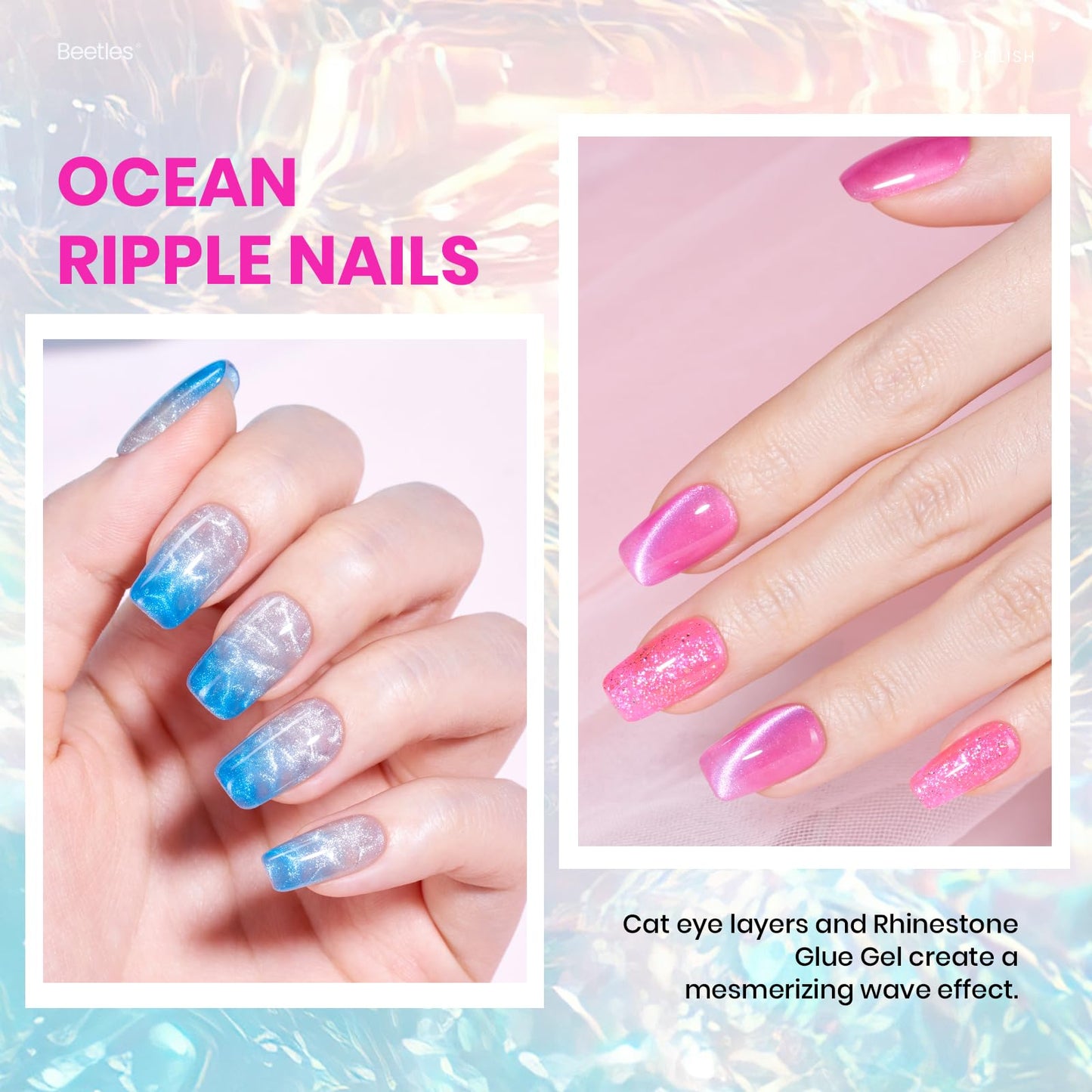 Beetles Jelly Gel Nail Polish Set - 20 Colors Summer Neon Rainbow Pink Yellow Purple Glitter Gel, Soak Off UV LED Gel Nail Kit with Base Matte Top Coat DIY Nail Art Gift for Women