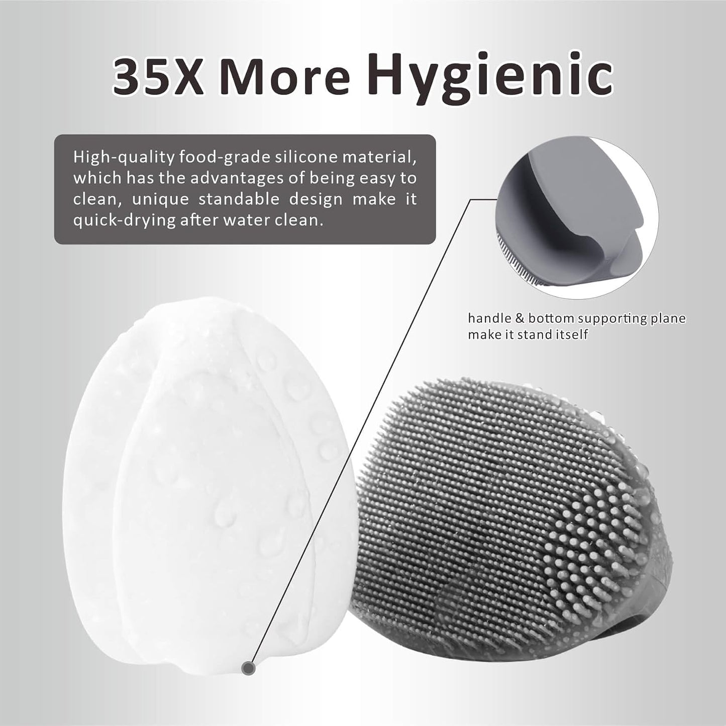 Silicone Face Scrubber - 2 Pack Exfoliating Facial Cleansing Brushes for Blackhead Removal & Pore Cleansing | Gentle Massaging Tool