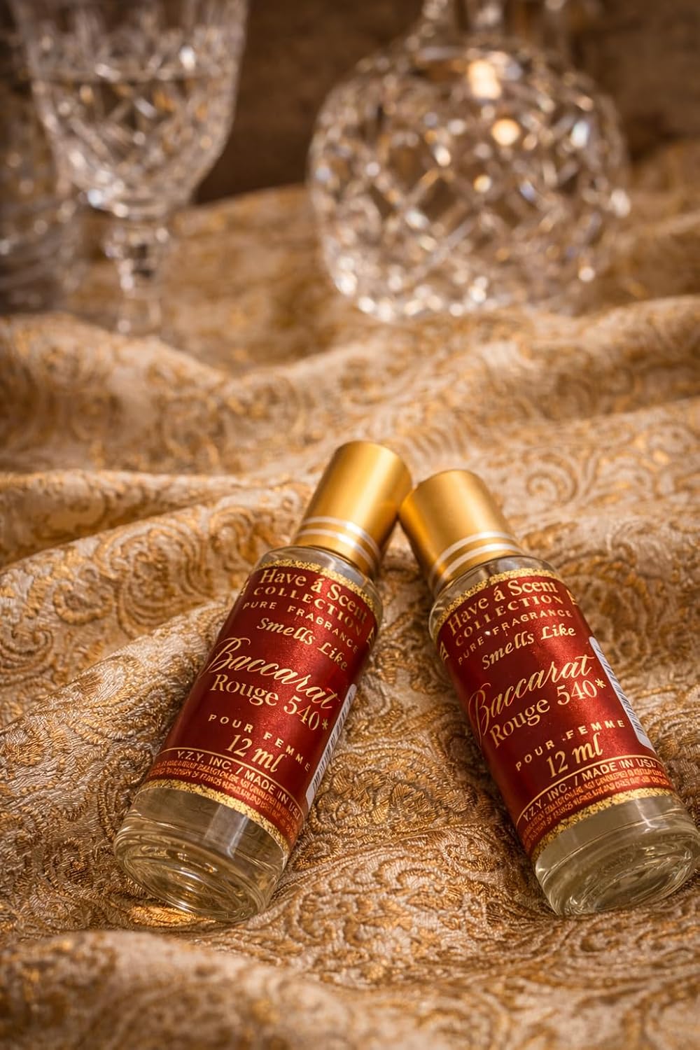 Baccarat Oil Perfume - Long-Lasting Fragrance | 12ml Pack of 2 Bottles