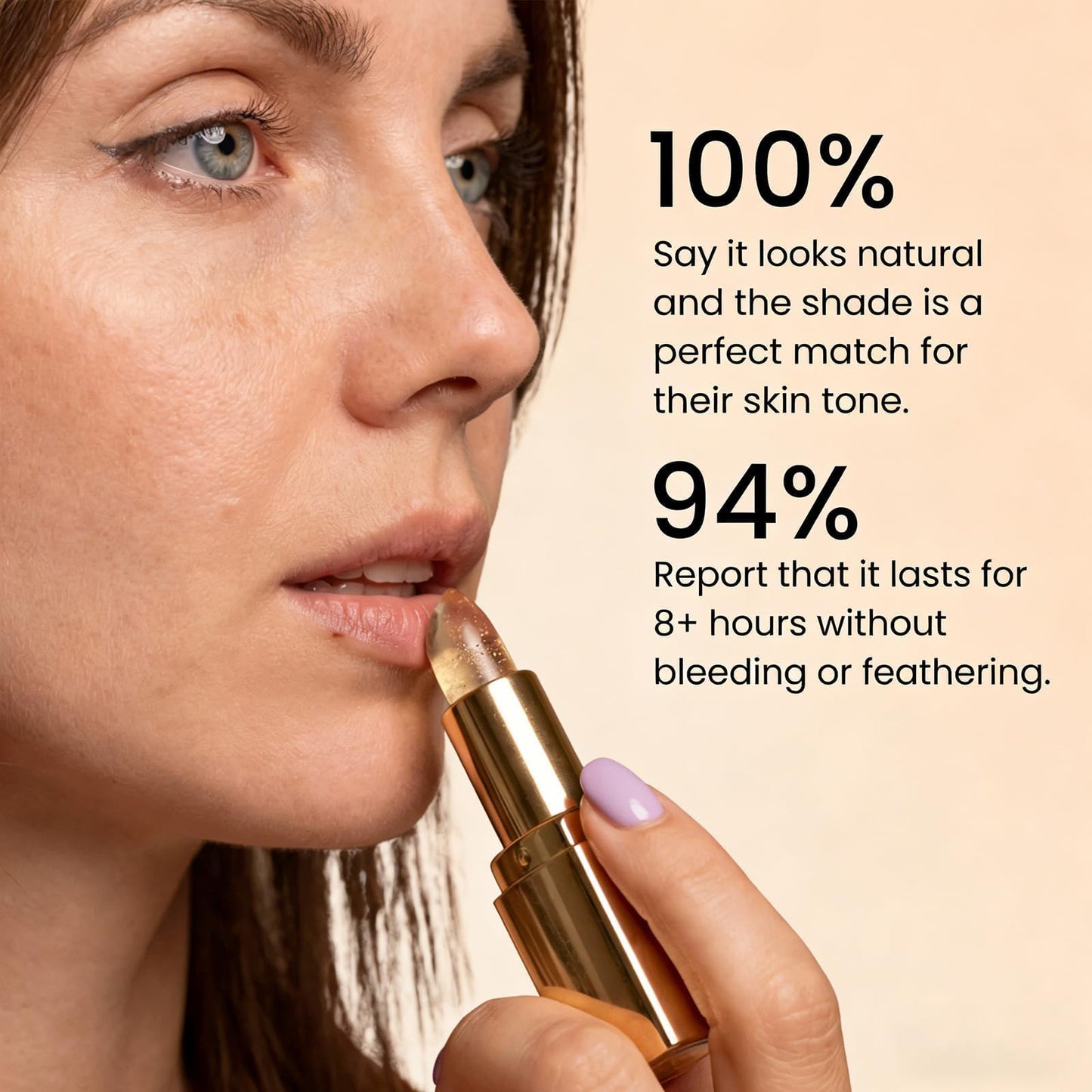 Signature lipstick, pH Adjusting Lipstick for Old Women, Skin-Adaptive Clear Lip Gloss, Long-Lasting Hydration Tinted Lip Balm, Makes Your Lips Look Fuller, Softer, Suitable for All Skin Tones (1 Pcs)