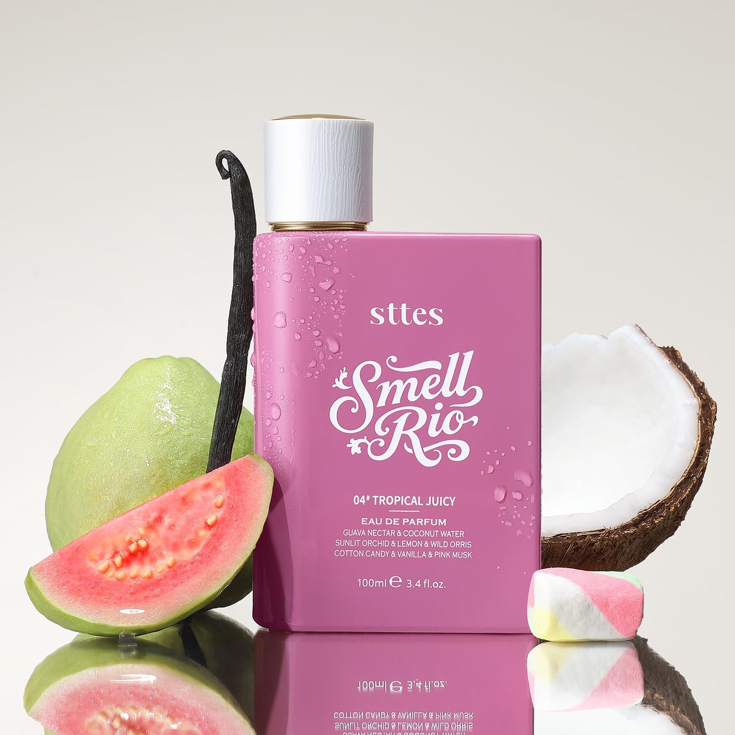 Sttes Smell Rio Perfume 04# (Tropical Juicy) – Perfume for Women – Long-Lasting Hair Guava, Orchid, Vanilla & Cotton Candy Notes – Fruity Scentual Fragrance Eau de Parfum 100ml (3.4 fl oz)