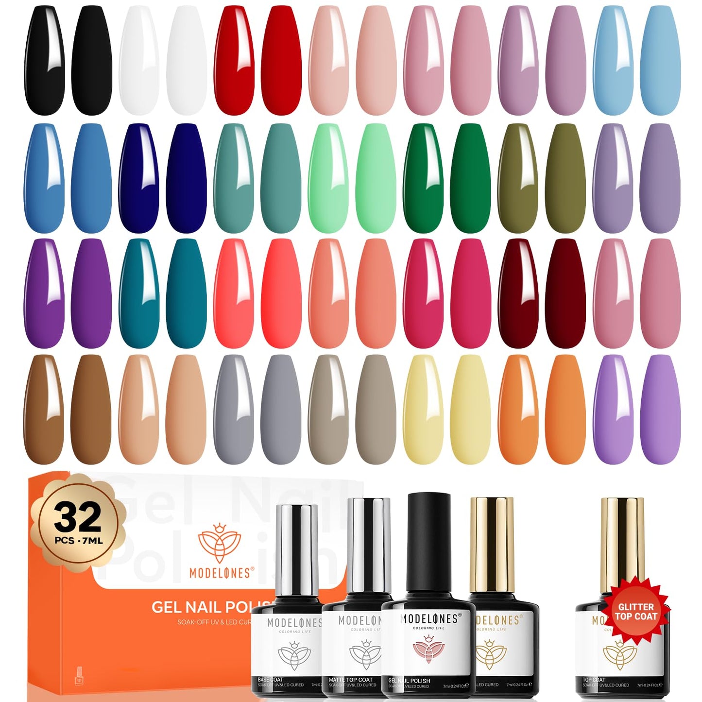 Modelones 5D Cat Eye Nail Magnet Tool Set - 360° Rotating U-Shaped, Ball, Hole & Heart Magnets for Gel Polish Art | 5 Pieces