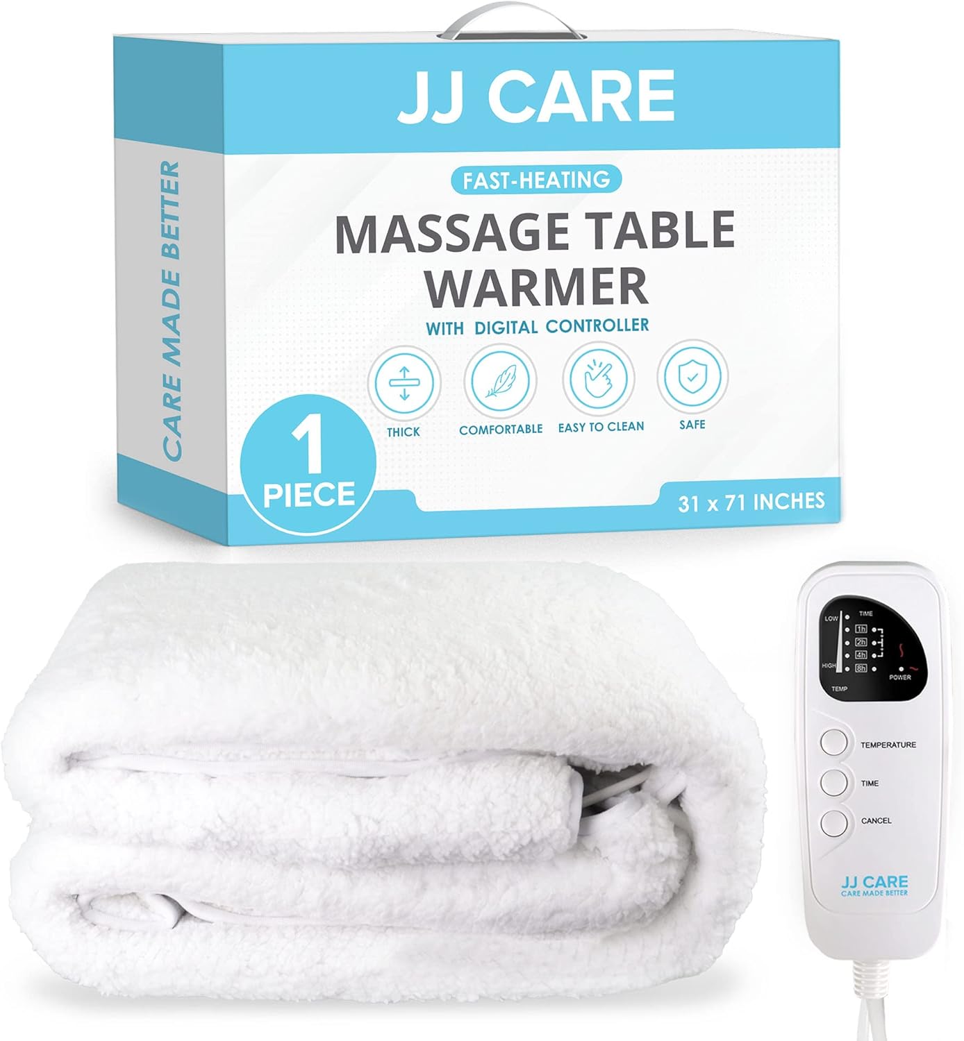 Massage Table Warmer - Digital 5 Heat Control Fleece Pad | 31"x71", Overheat Protection, 12 FT Cord