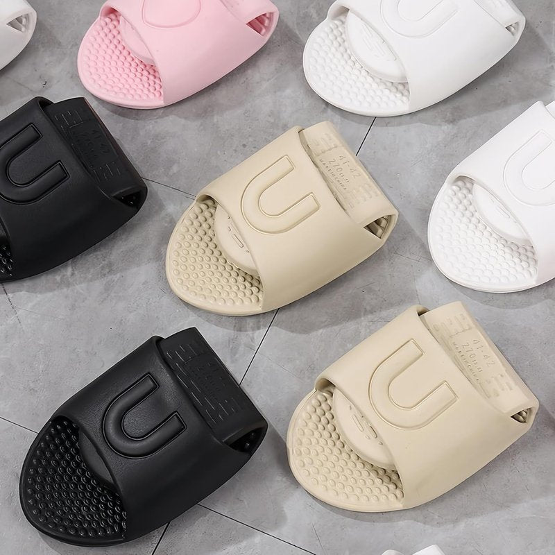 Foldable Shower Shoes - Portable Non-Slip Slippers for Travel | Lightweight EVA Quick-Drying Footwear