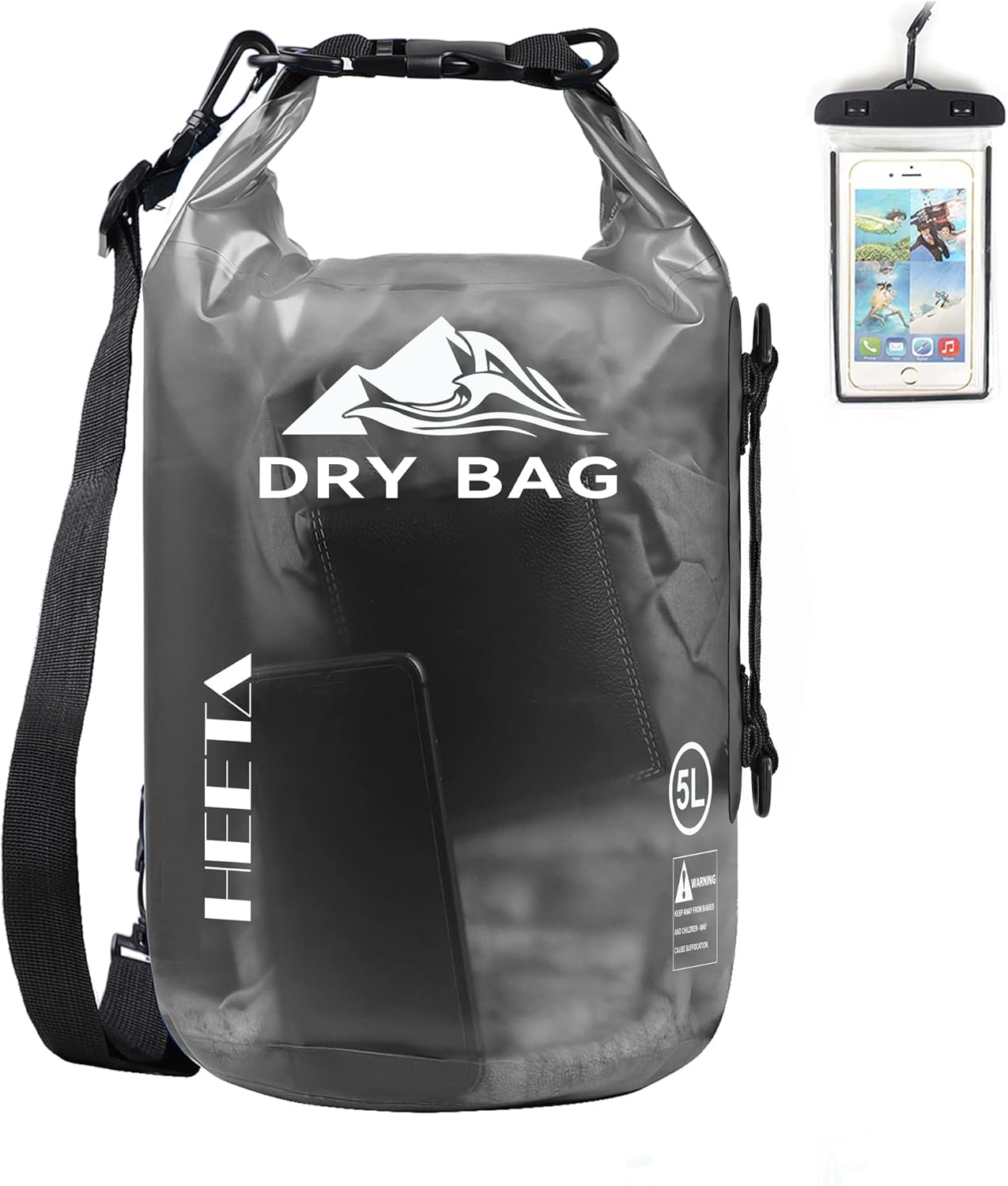 Waterproof Dry Bag - Lightweight Roll Top Storage Backpack for Travel, Swimming, Boating | 5L/10L/20L/30L/40L Sizes