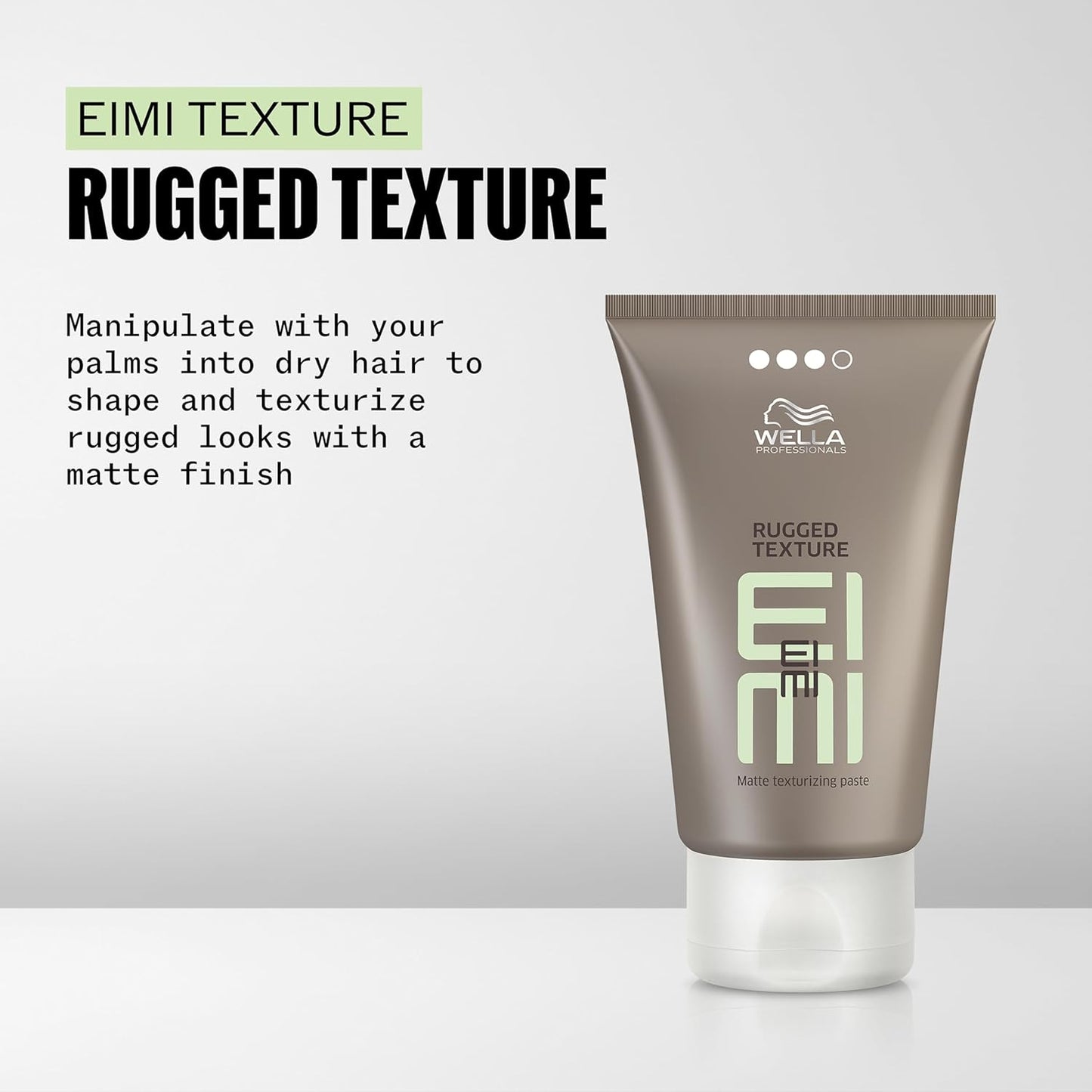 Wella Professionals EIMI Rugged Texture Paste - Matte Texturizing Hair Pomade for Strong Hold | 2.53 Fl Oz