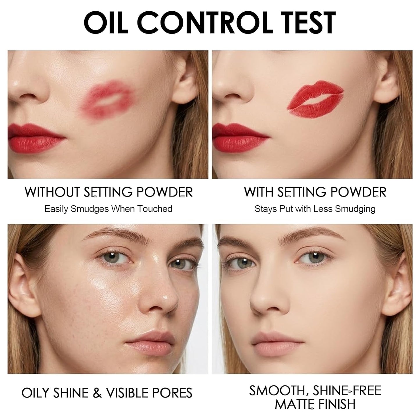 Aqua Setting Powder - Water-Based Translucent Loose Powder for Hydrating Matte Finish | Lightweight & Waterproof, Long-Lasting Oil Control