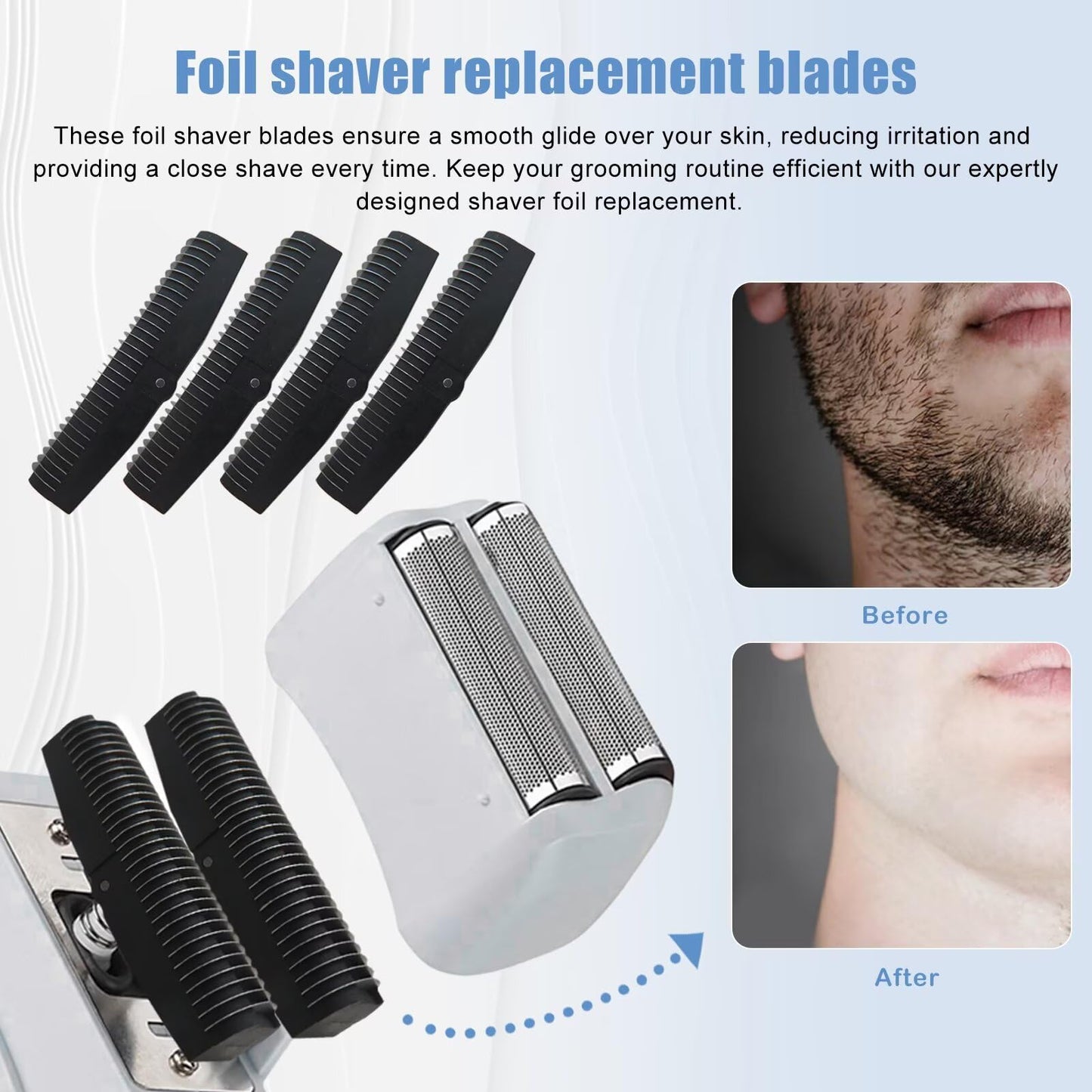 Updated 4-Pack Foil Shaver Replacement for Andis Model TS-1 TS-2 17150 17200 17235 Pro Foil Shaver
