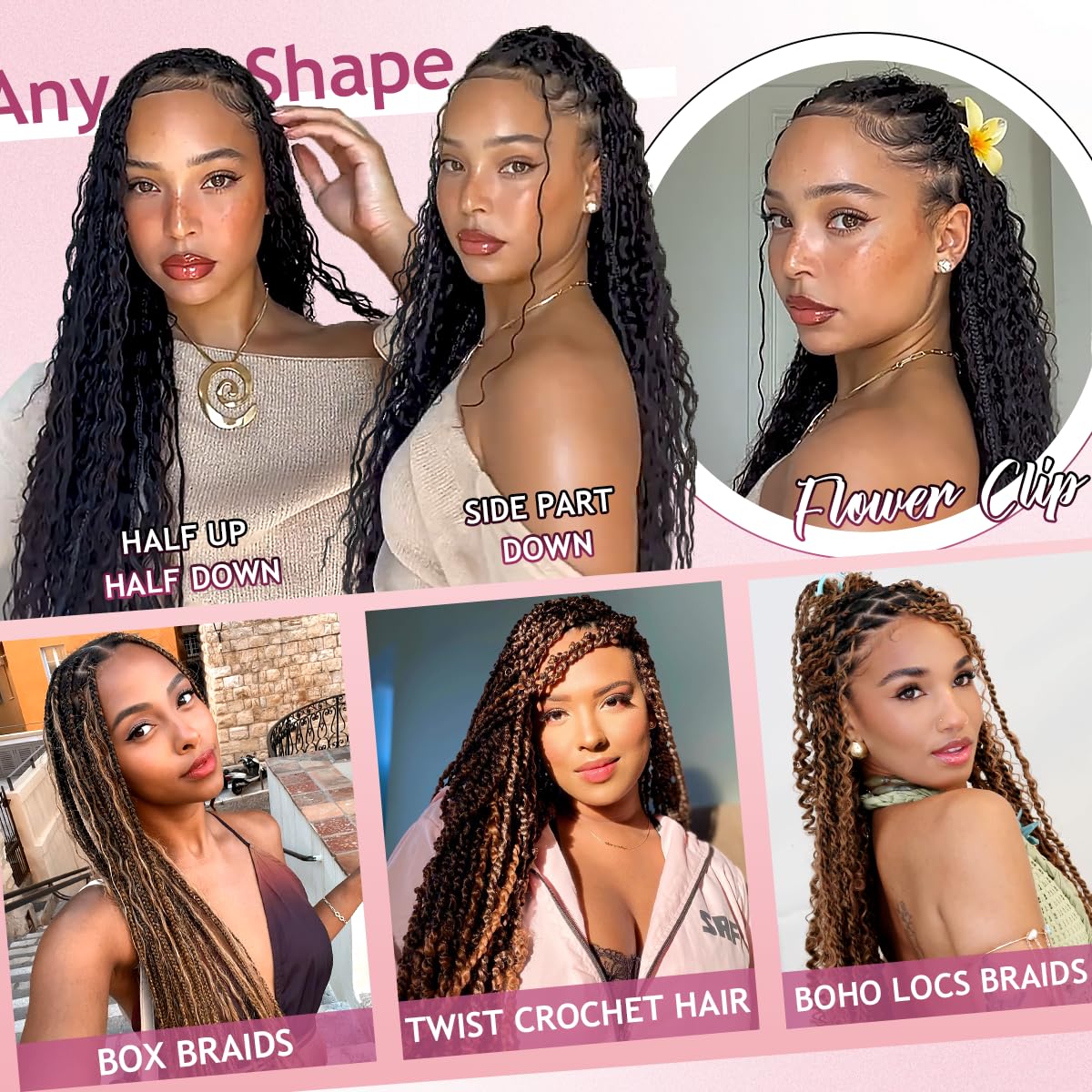 FONFUNY Human Braiding Hair for Boho Braids 120g Deep Wave Boho Bulk Human Hair for Braiding Knotless 12A Curly Wet and Wavy Bohemian Braids No Weft 3 Bundles/Pack Burgundy 22 Inch