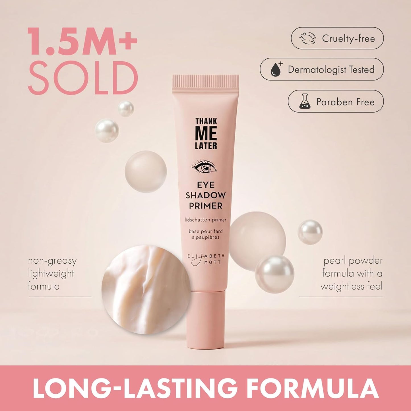 Thank Me Later Eye Primer - Long-Lasting Eyeshadow Base for Oily Lids | Smudge-Proof & Lightweight - 10g