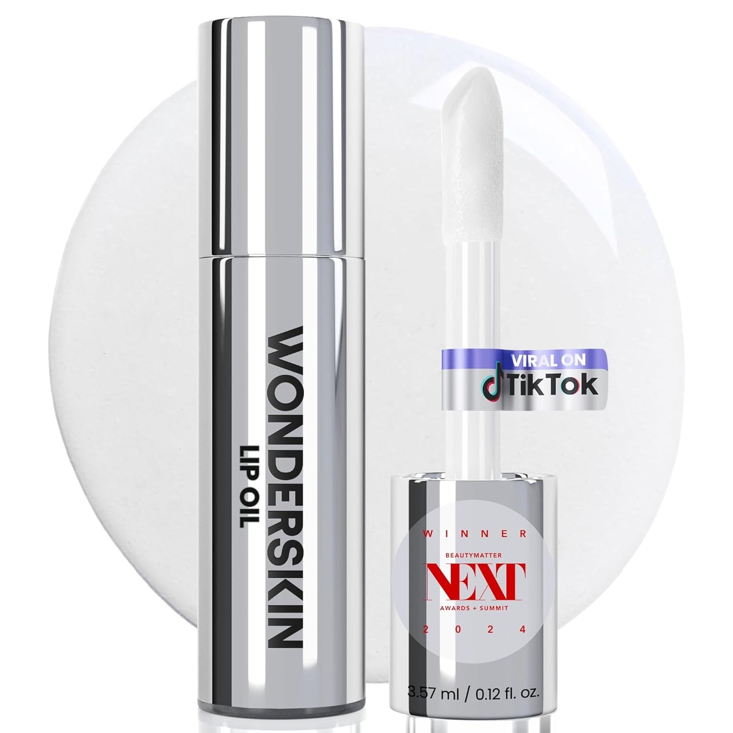Wonderskin Tinted Lip Oil Rehab Serum - Hydrating, Non-Sticky Deep Red Tint for Dry Lips | 0.5 oz