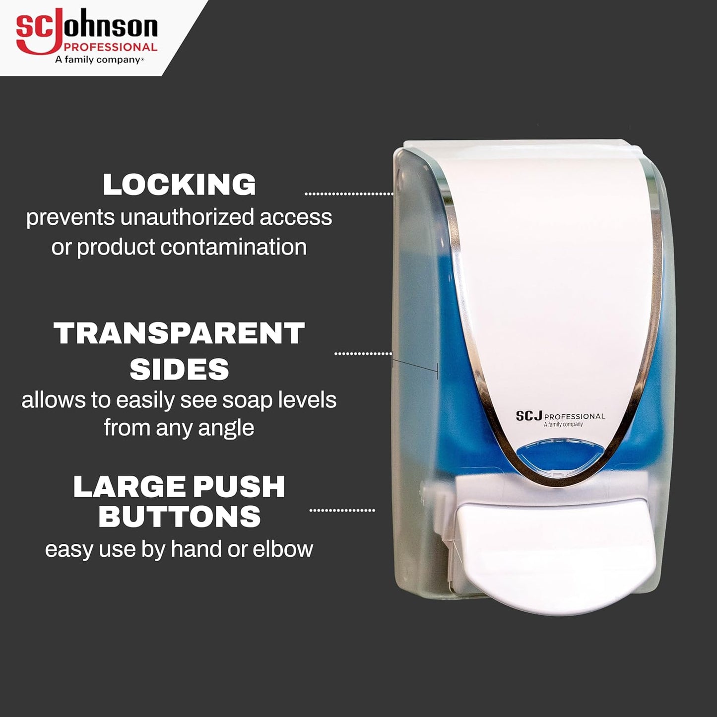 Azure Foam Hand Soap Dispenser Kit - Wall Mount with 1L Refill Cartridge | Professional Use Only