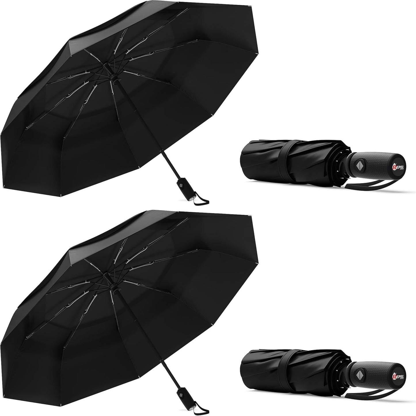 Windproof Travel Umbrella - Compact Auto Folding Design | Withstands 100MPH Winds, Durable & Lightweight for Men & Women