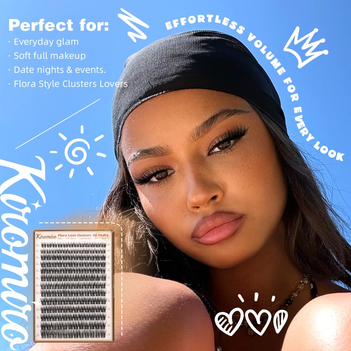 Kiromiro Fluffy Natural Lash Clusters Wispy Eyelash Fluffy Look