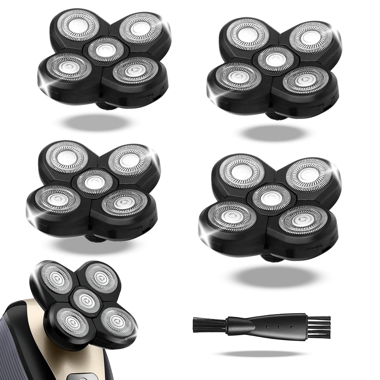 OXSITO Pro 5 Replacement Blades for Freebirds Flexing Series Bald Head Shavers, Blades Refills with Precision and Comfort Shave(Pack of 4)