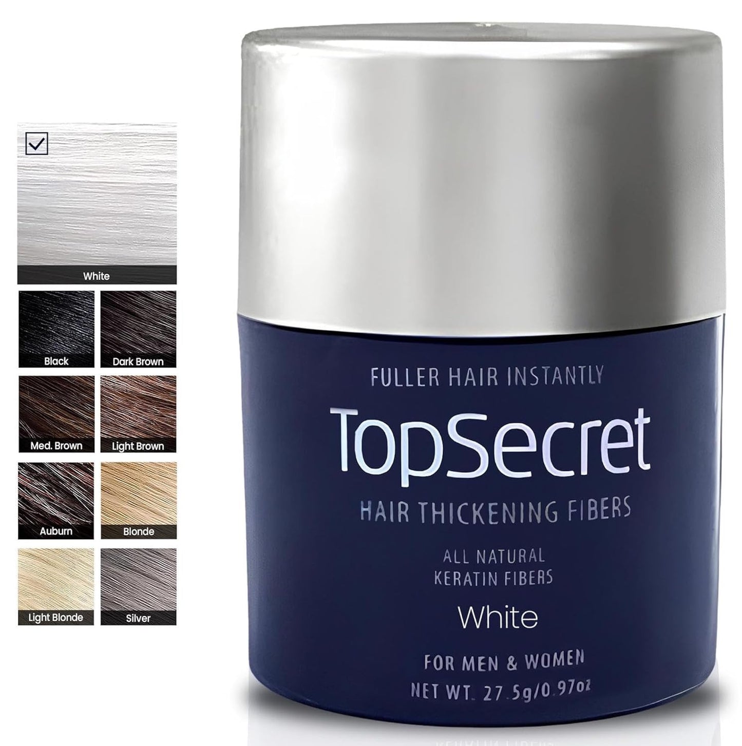 Hair Thickening Building Fibers - Natural & Undetectable Hair Filler for Men & Women | Weather-Resistant (Light Brown, Medium)